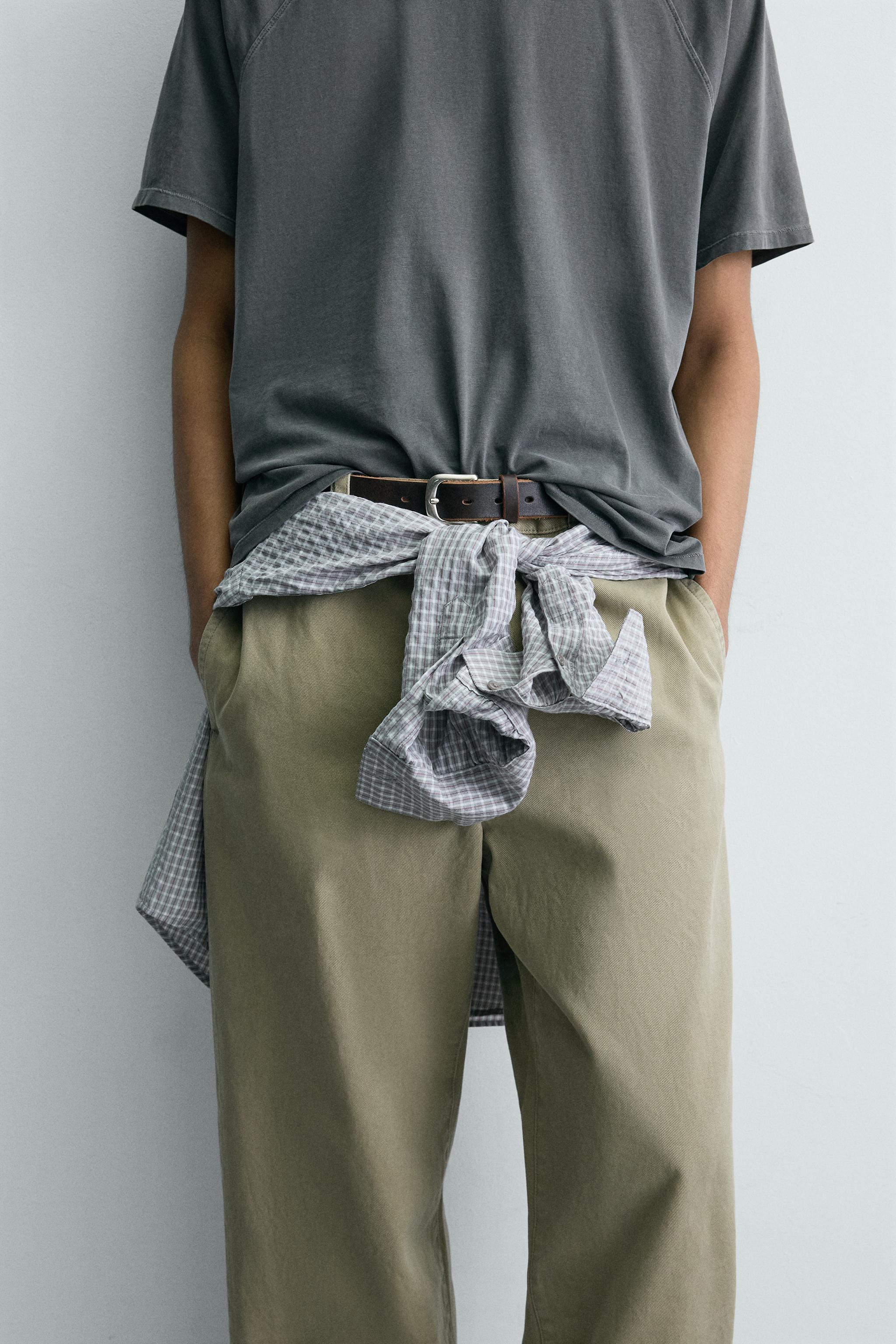 WIDE FIT CHINO PANTS